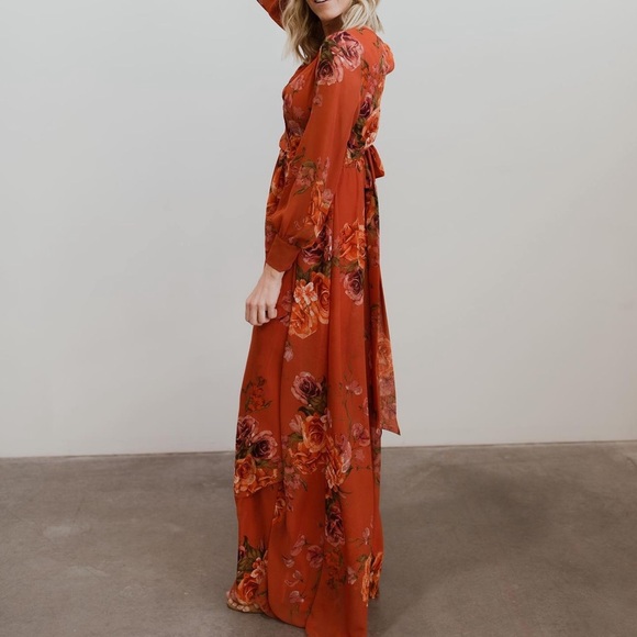 NEW | Baltic Born | Lydia Rust Floral Maxi Dress - Picture 2 of 6